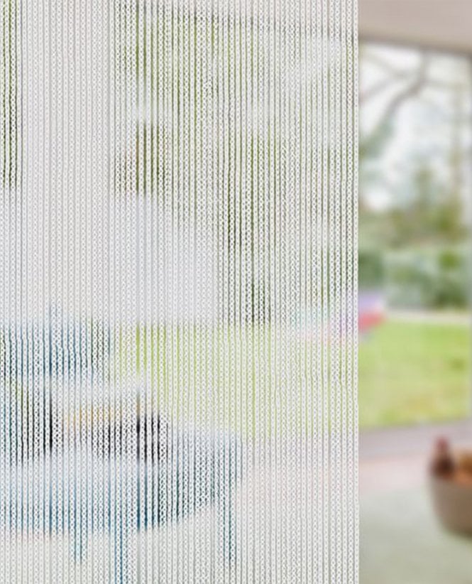 Ado Cordon White Premier Fire Retardant String Curtain