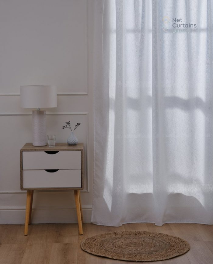 Finesse Raffia Textured White Voile M2M