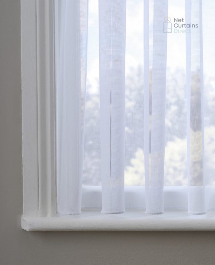 Plain White Express Net Curtain