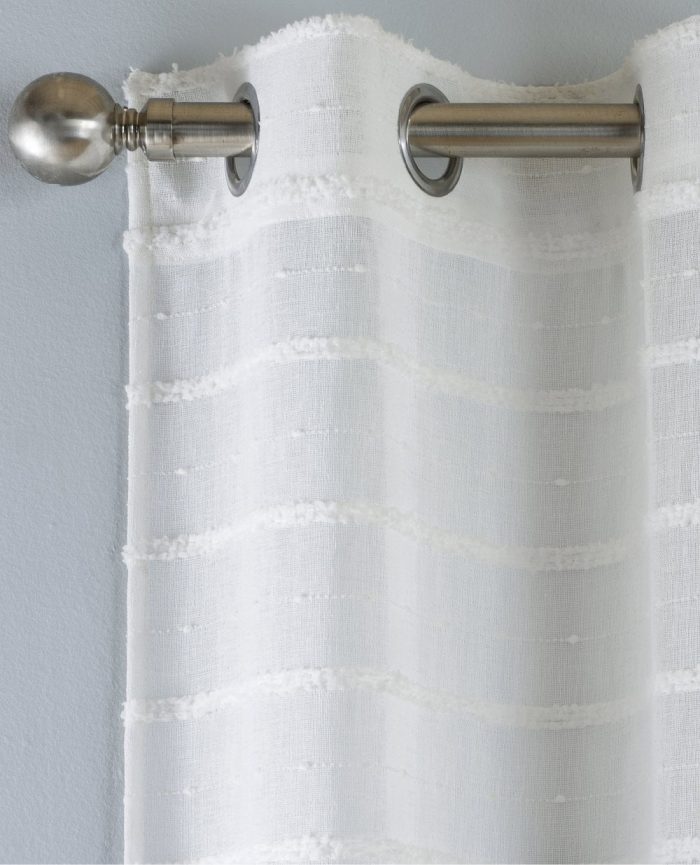 Tyrone Antigua Stripe Eyelet Voile Panel