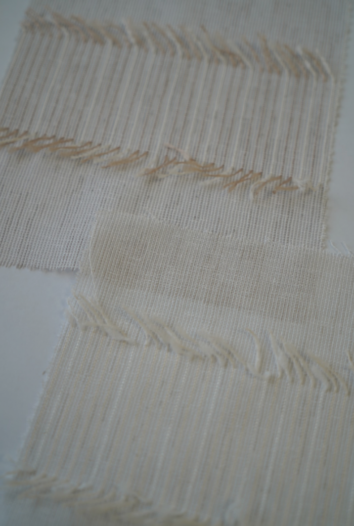Close up of a cafe fringe curtain