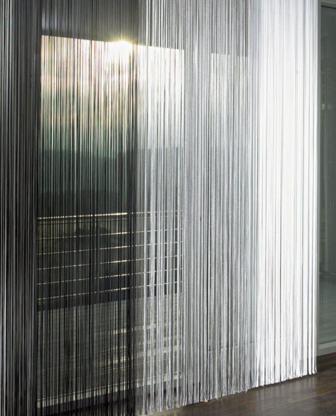 Ado Cordon White Premier Fire Retardant String Curtain M2M