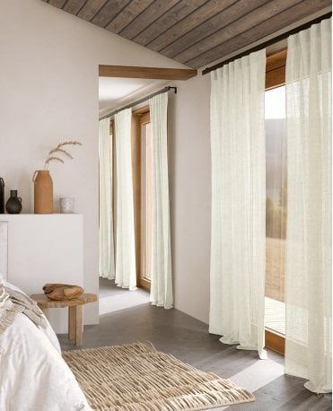 Horizon Chalk White Voile Curtain M2M