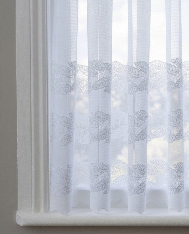 Alice White Leaf Net Curtain M2M
