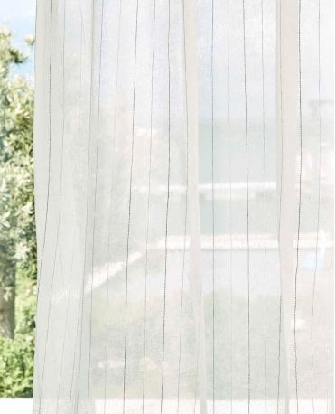 Amble Soft Stripe 100% Linen Voile Curtain M2M