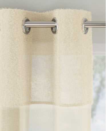 Andorra Textured Eyelet Voile Panel