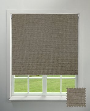 Finesse Aura Brown Fire Retardant Blackout Roller Blind M2M