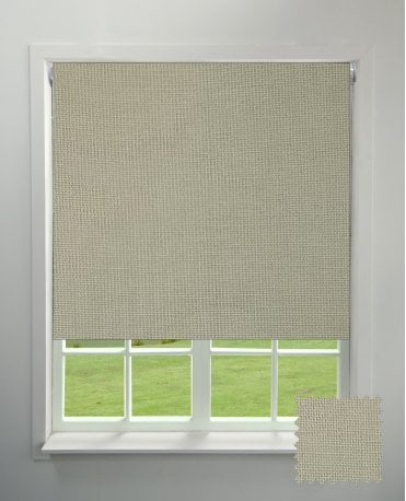 Aura Taupe Fire Retardant Blackout Roller Blind M2M