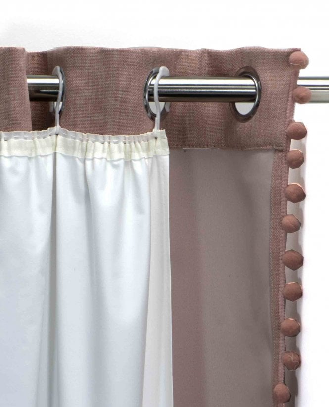 Blackout White Eyelet Curtain Lining - Pair