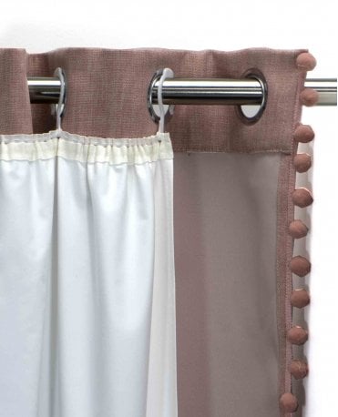 Blackout White Eyelet Curtain Lining - Pair