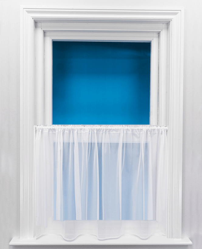 Botley Plain White Express Net Cafe Curtain