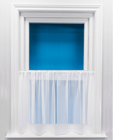 Botley Plain White Express Net Cafe Curtain