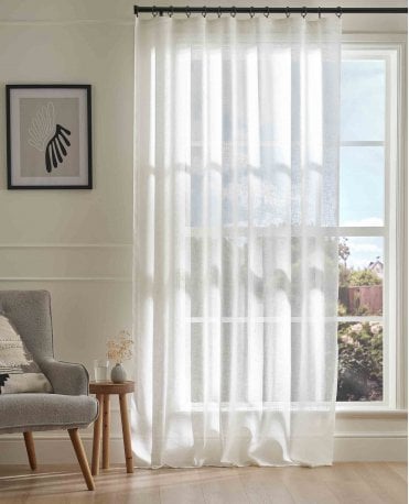Boucle Ivory Universal Top Voile Panel