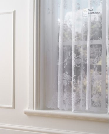 Caprice White Net Curtain M2M
