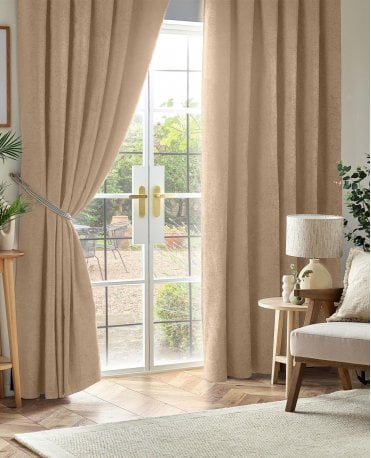 Chenille Blackout Pencil Pleat Curtains