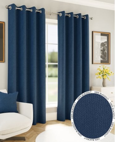 Chester 100% Blackout Eyelet Curtains