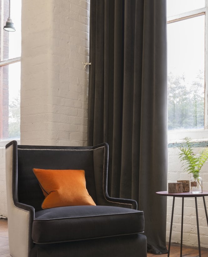 Clarke & Clarke Alvar Plain Velvet Curtains M2M