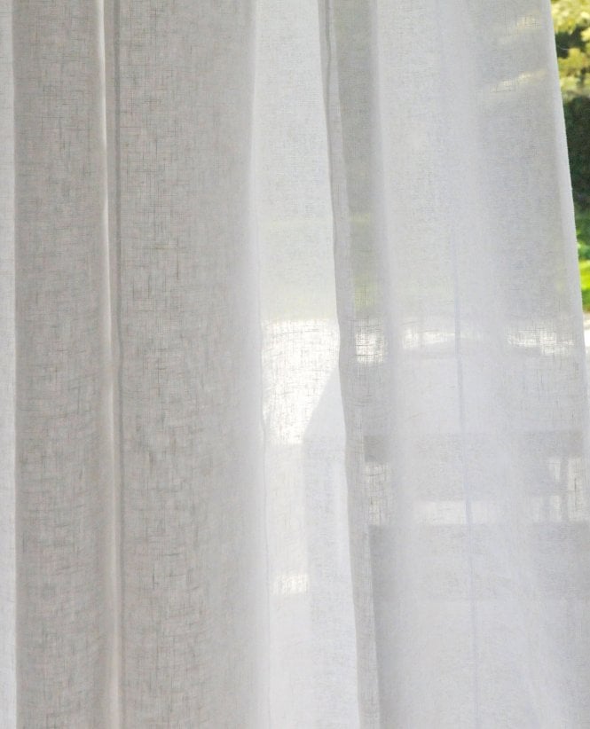 Clarke & Clarke Corrado Vertical Stripe Linen Blend Voile Curtain M2M