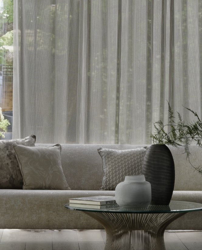 Clarke & Clarke Matteo Striped Voile Curtain M2M