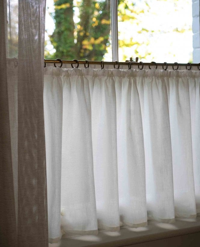 Clarke & Clarke Midori Linen Tape Top Cafe Curtain M2M