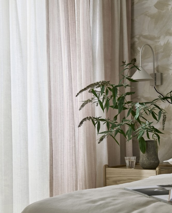 Clarke & Clarke Rapello Stripe FR Voile Curtain M2M