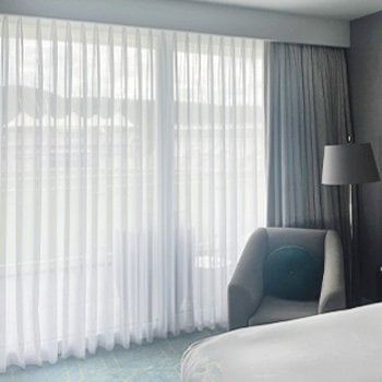 Finesse Marquis Fire Retardant White Voile M2M