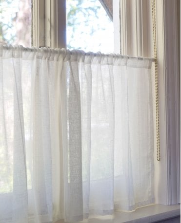 Corrado Linen Blend Slot Top Cafe Curtain M2M