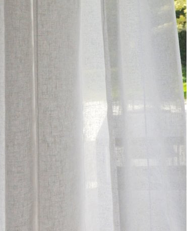 Corrado Vertical Stripe Linen Blend Voile Curtain M2M