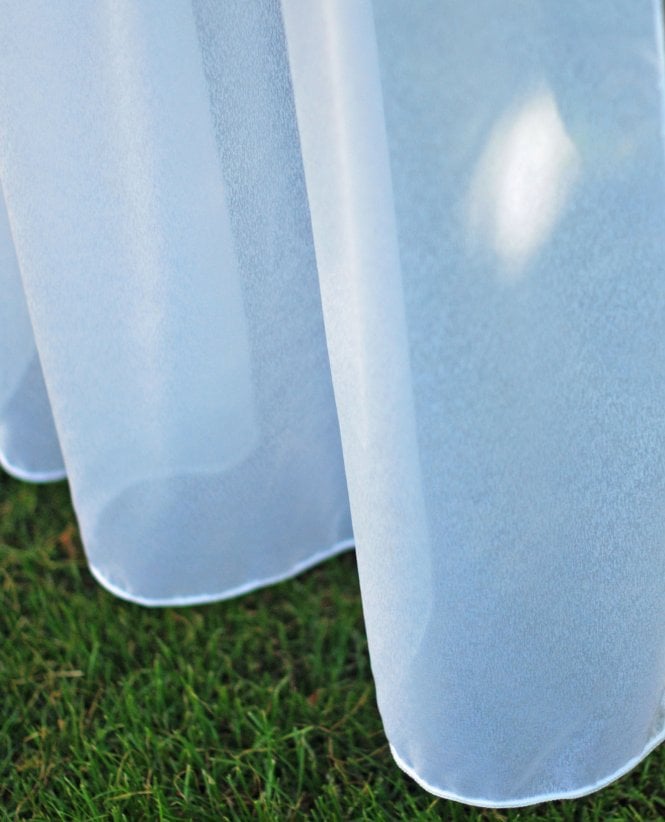 Crystal White Fire Retardant Voile Curtain M2M