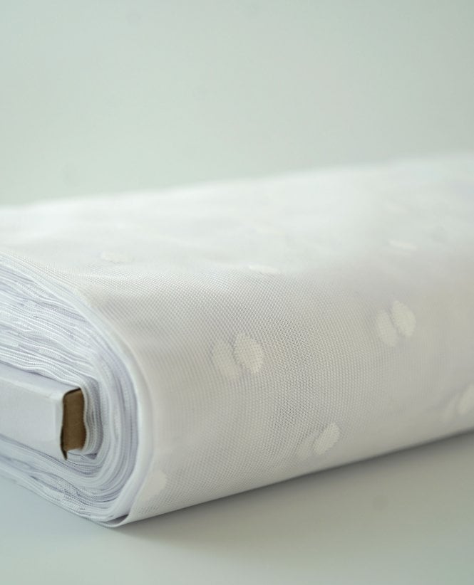 Dots White Net Complete Roll
