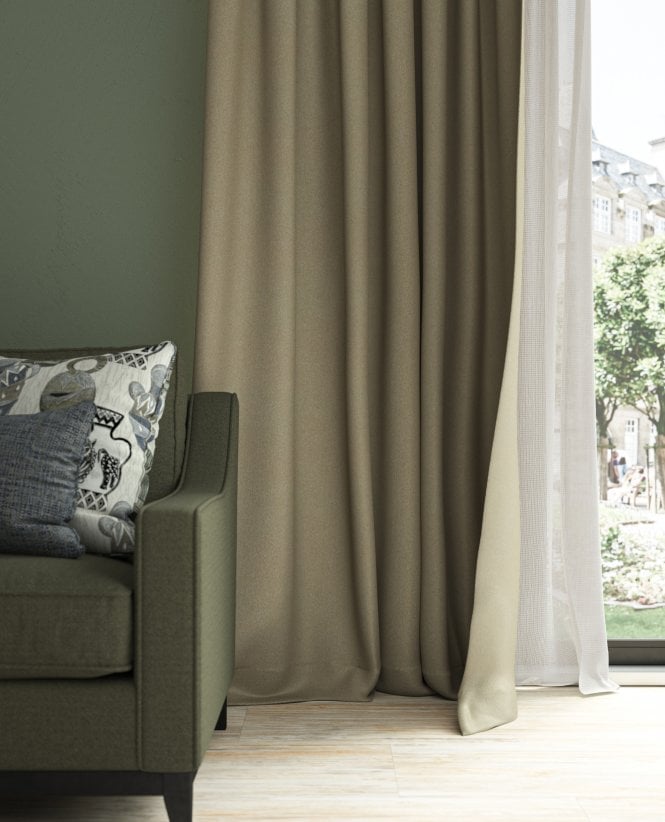 Edmund Bell Duo Recycled Dim-Out Fire Retardant Curtain M2M