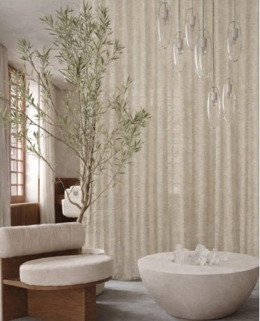 Elounda Fire Retardant Voile Curtain M2M