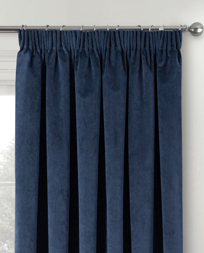 Enhanced Living Oxford Velvet Thermal Pencil Pleat Door Curtain