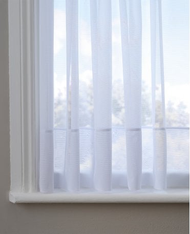 Envelope Hem White Express Net Curtain