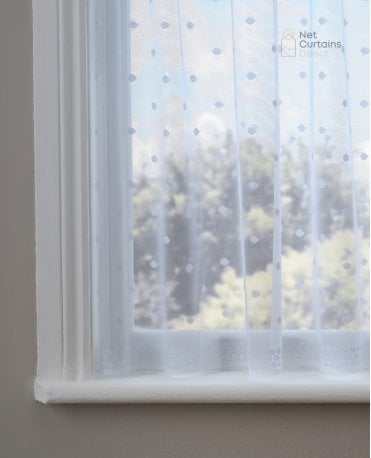 Dots White Net Curtain M2M