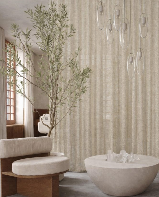 Fencasa X NCD Elounda Fire Retardant Voile Curtain M2M