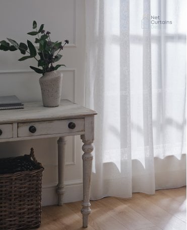 Fernanda Ivory Cotton Blend Voile Curtain M2M