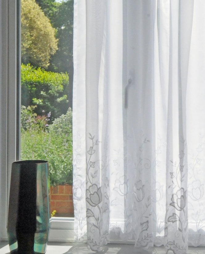 Finesse Adele White Voile Curtain M2M