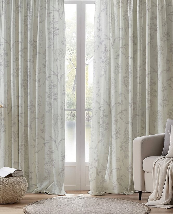 Finesse Astrid Lined Embroidered Curtains M2M