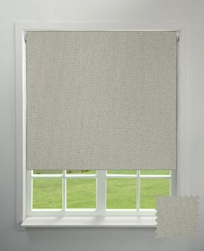 Finesse Aura Dove Fire Retardant Blackout Roller Blind M2M