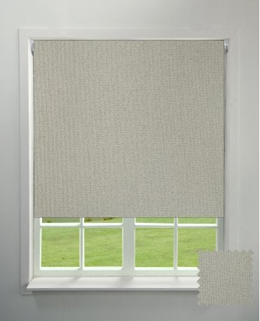Aura Dove Fire Retardant Blackout Roller Blind M2M