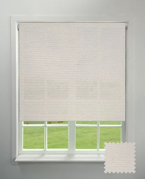 Finesse Aura White Fire Retardant Daylight Roller Blind M2M