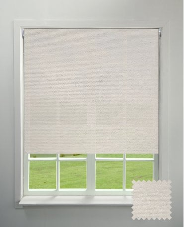 Aura White Fire Retardant Daylight Roller Blind M2M