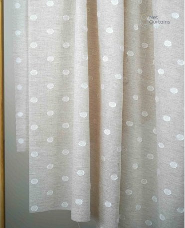 Bolero Dots Natural Voile Curtain M2M
