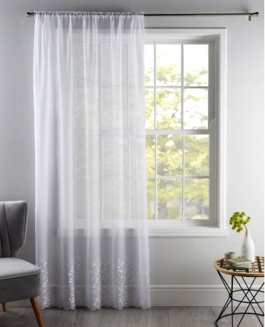 Kara White Voile Curtain M2M