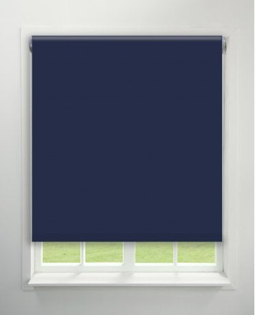 Luna Navy Blackout Roller Blind M2M