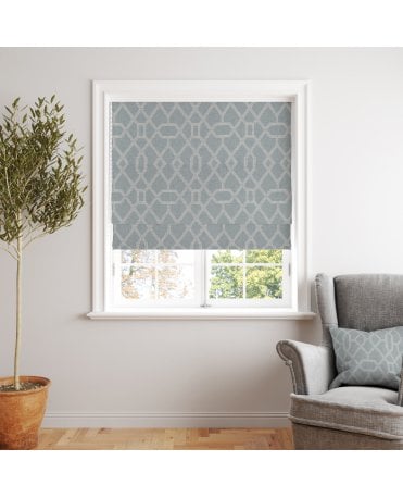 Matanzas Sky Blue Roman Blind M2M