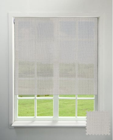Pantella White Semi-Sheer Roller Blind M2M