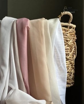 Sapphire Coloured Voile Curtain M2M
