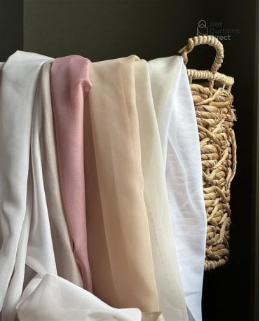 Sapphire Coloured Voile Curtain M2M